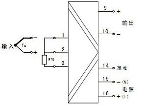 單路熱電偶/熱電阻輸入，單路輸出（一進一出）