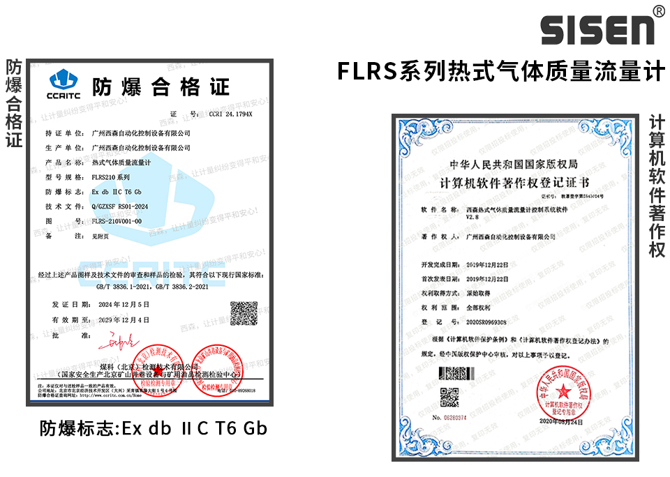 FLRS超高溫型熱式氣體質量流量計企業(yè)資質